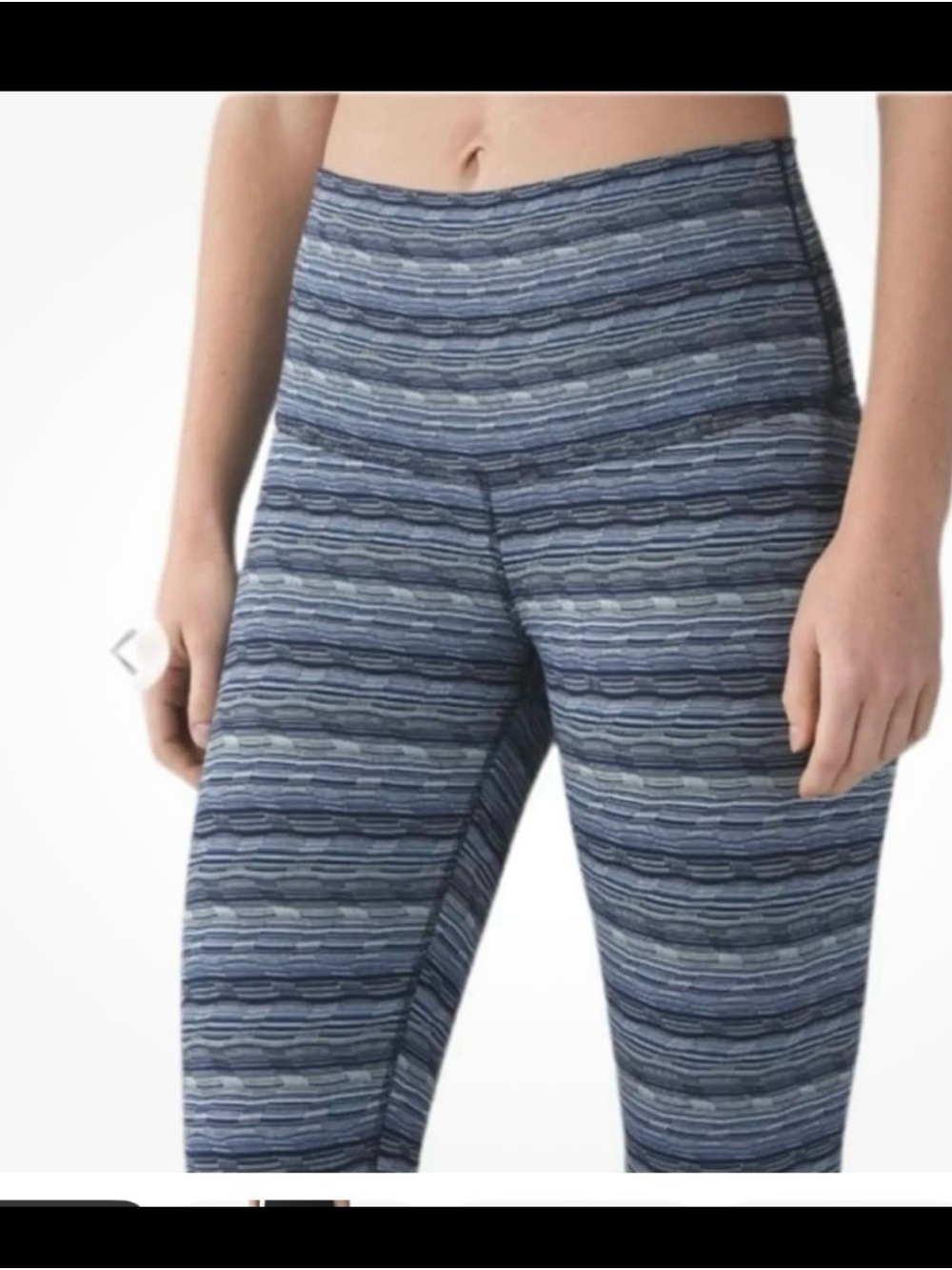 lululemon athletica Blue Striped High-Rise Leggings